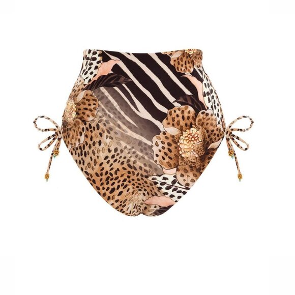 Agua Bendita Reversible Hope Jambo Animal Print High Waist Bikini Bottom Size S - Picture 6 of 16